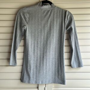 J. Crew mock neck three quarter sleeve grey top size XS